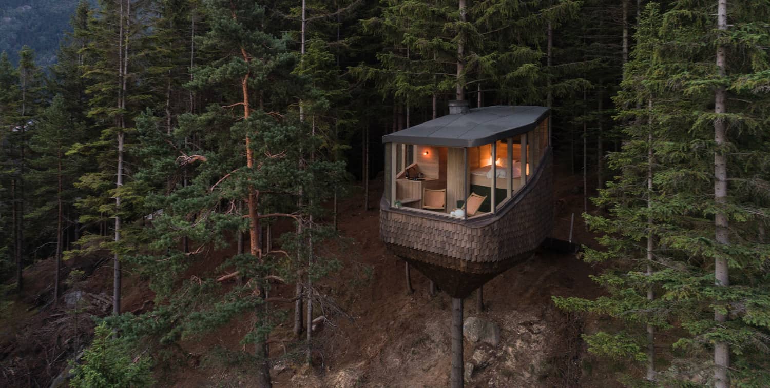 Woodnest Modern Treehouse Overlooking Norway Fjord