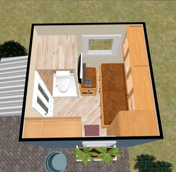 8x8 Tiny House Design by Kevin