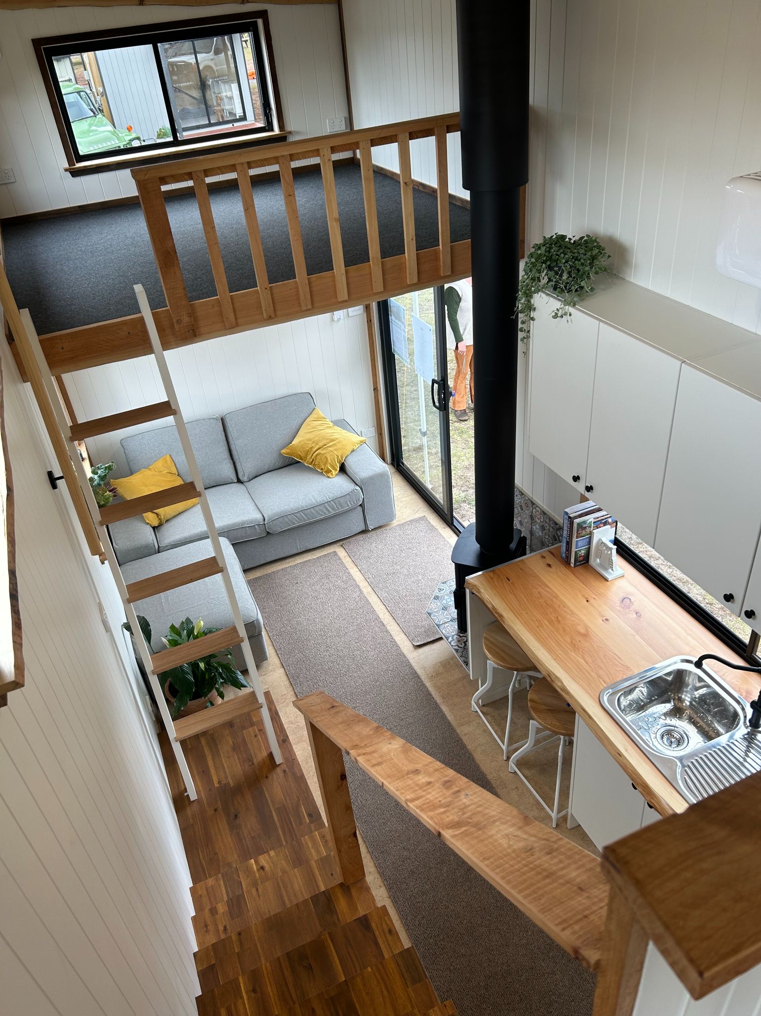 Macrocarpa Tiny House with a Stand Up Loft by Evergreen Homes in Australia