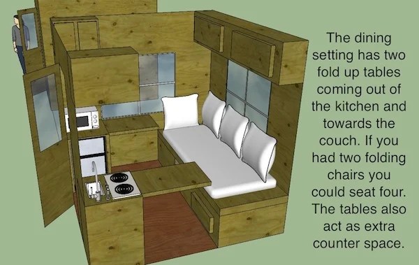 8x8 Tiny House Design by Hunter