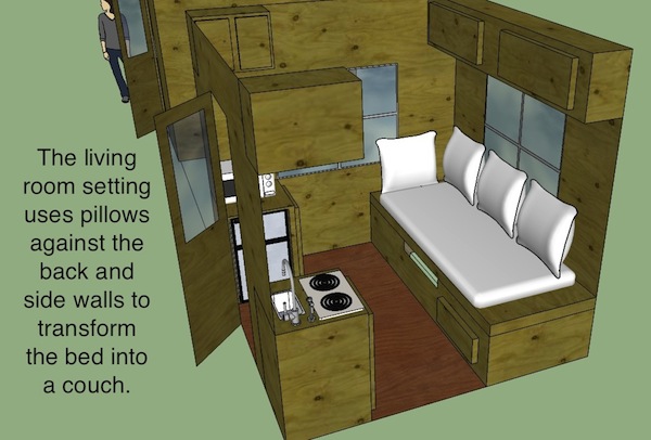 8x8 Tiny House Design by Hunter