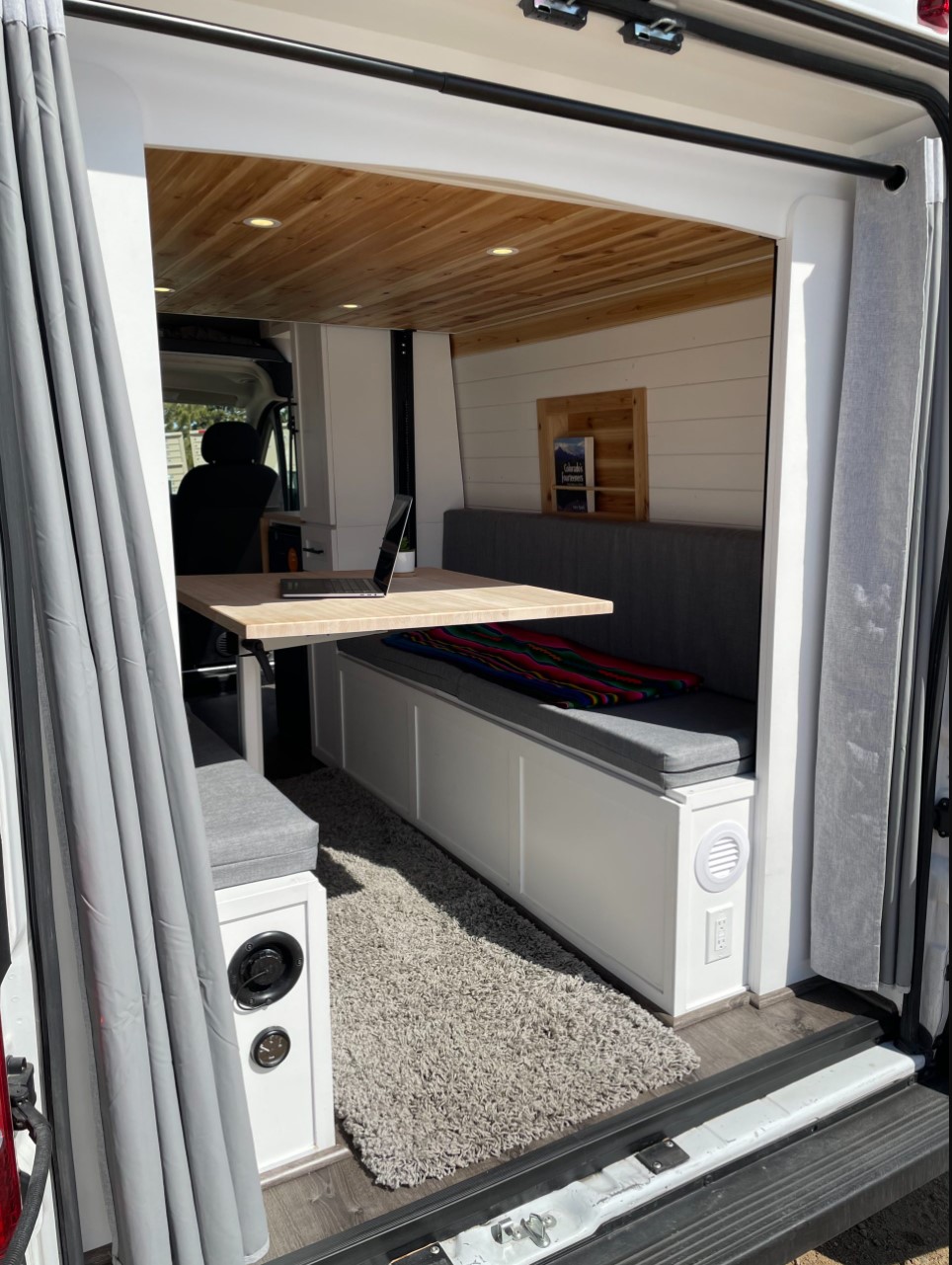 Tall ProMaster Van Build With A Power Lift Bed by Mile High Vans
