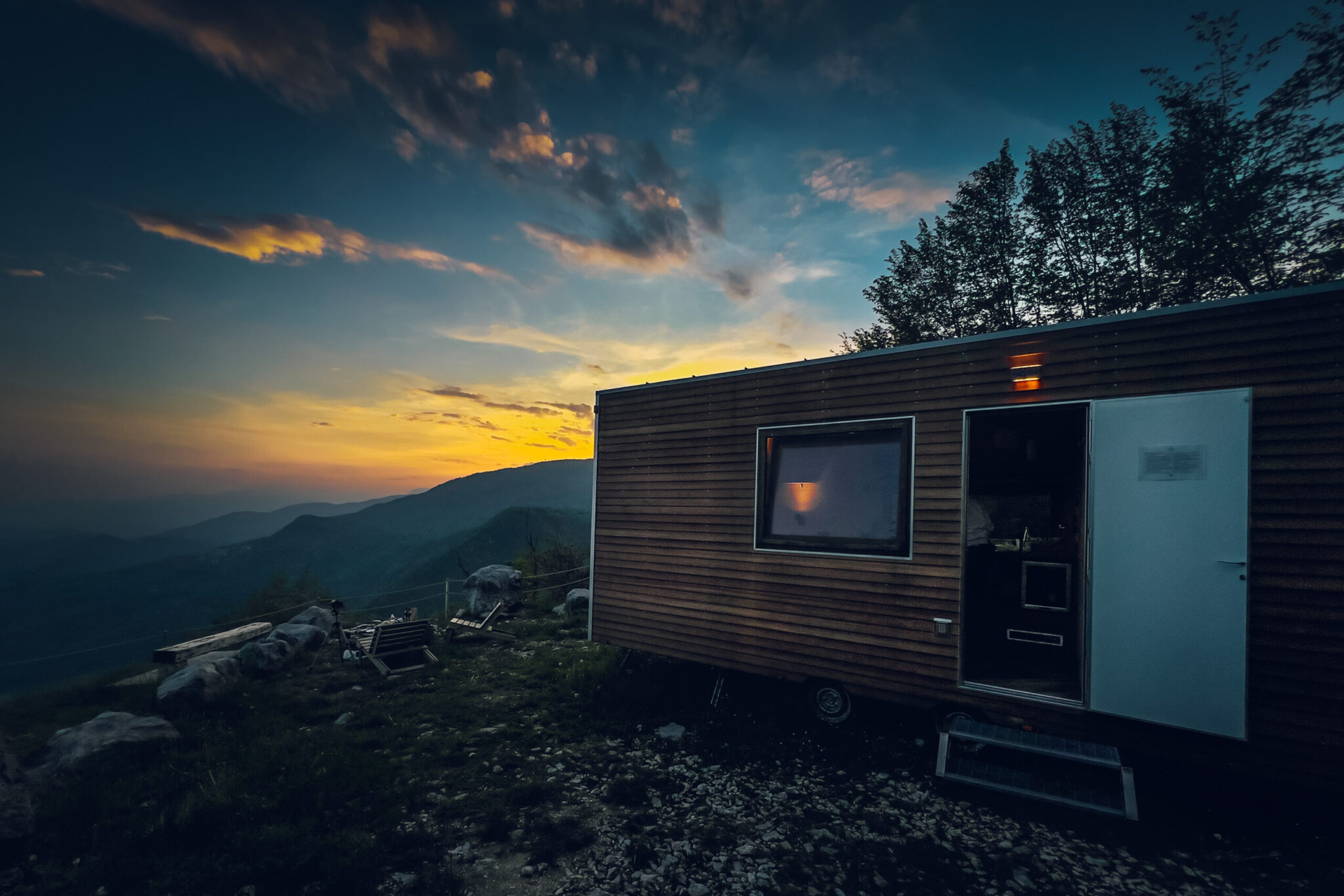 Friland Tiny House on Northern Italian Cliff