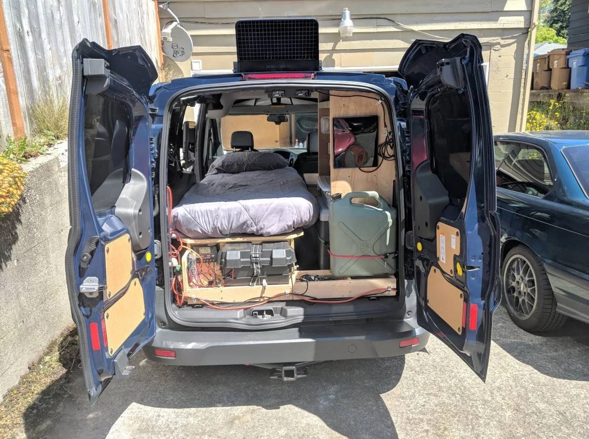 Grandpa's DIY 2016 Ford Transit Connect Camper Van Conversion
