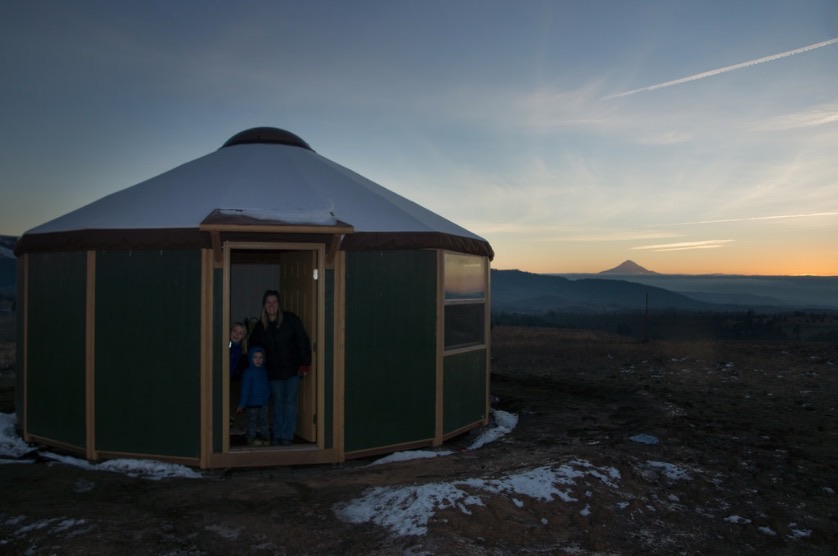 Build Your Own Yurt Kit Couple create their dream home