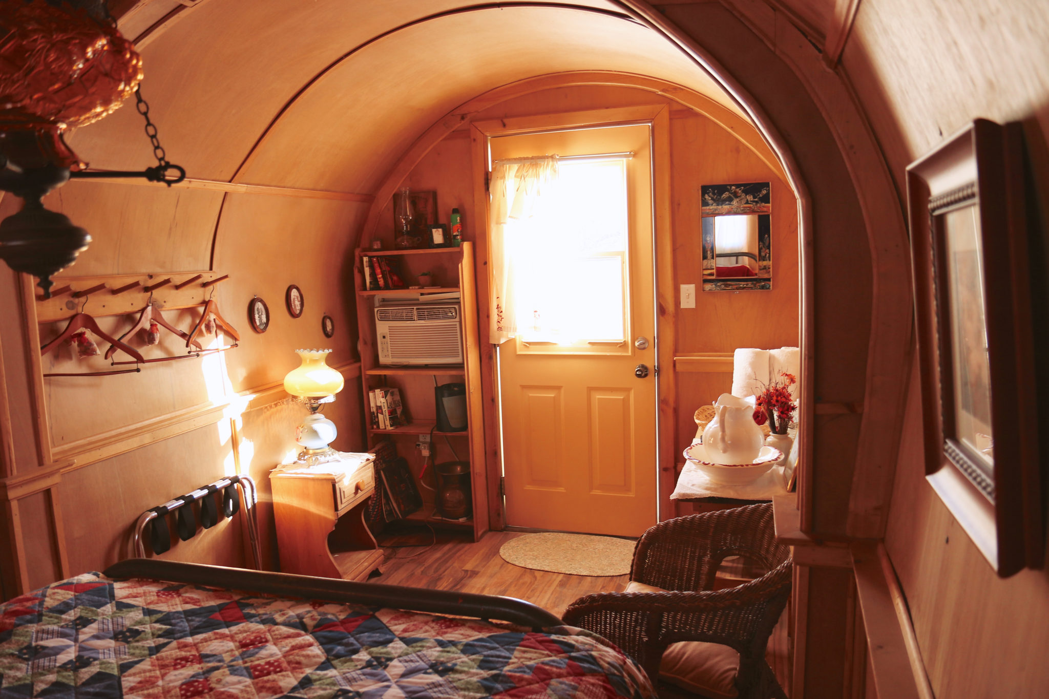 Covered Wagon with Victorian Interior at Dude Ranch in Nevada