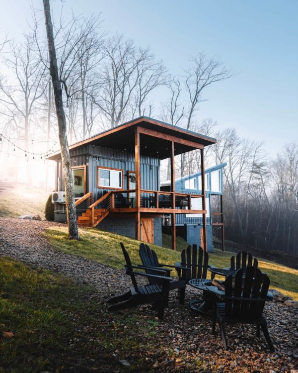 Tiny Shipping Container Cabin with Incredible Valley View