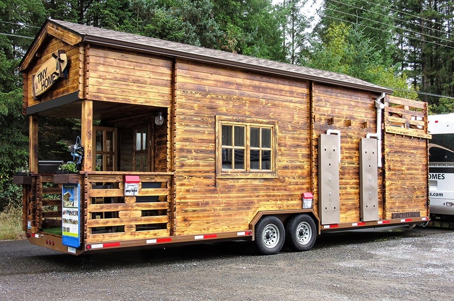 Tiny Cabin on Wheels by Realwood Tiny Homes