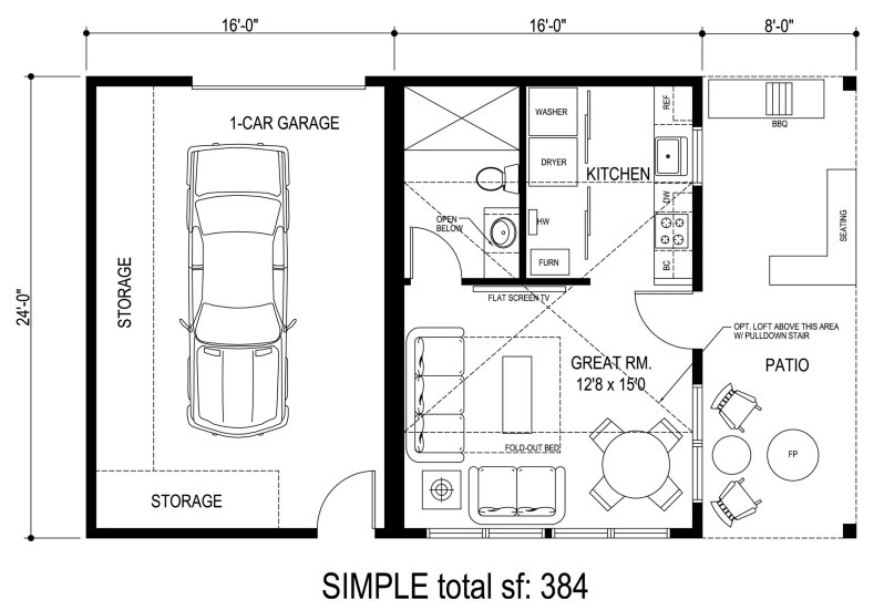 384 Sq. Ft. Simple Cottage by Kephart Living