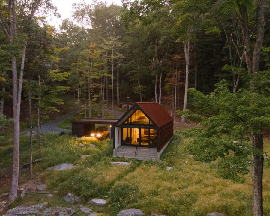The Pond House Industrial Cabin on 19 Acres in New York