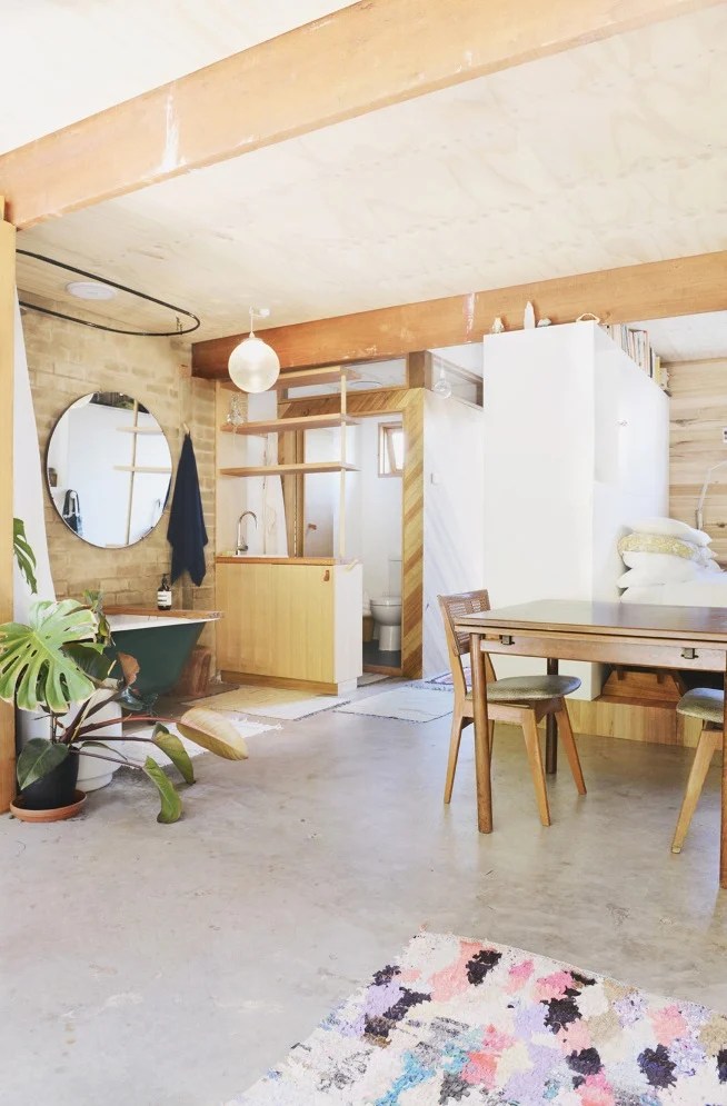 Woman Converts Backyard Garage into Studio