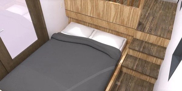 Athru Tiny House Plans Bed Slides Out from Underneath the