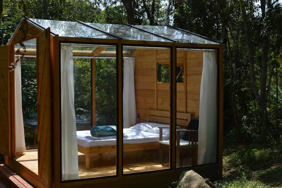 Glass Tiny House Getaway in Remote Brazilian Forest