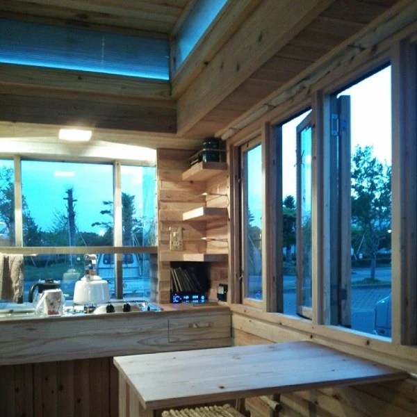 Man in Japan Builds Micro DIY Tiny House on Wheels