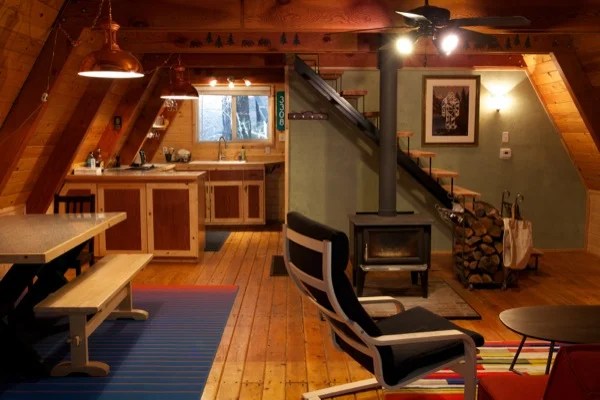 Tiny Aframe Cabin in the Woods