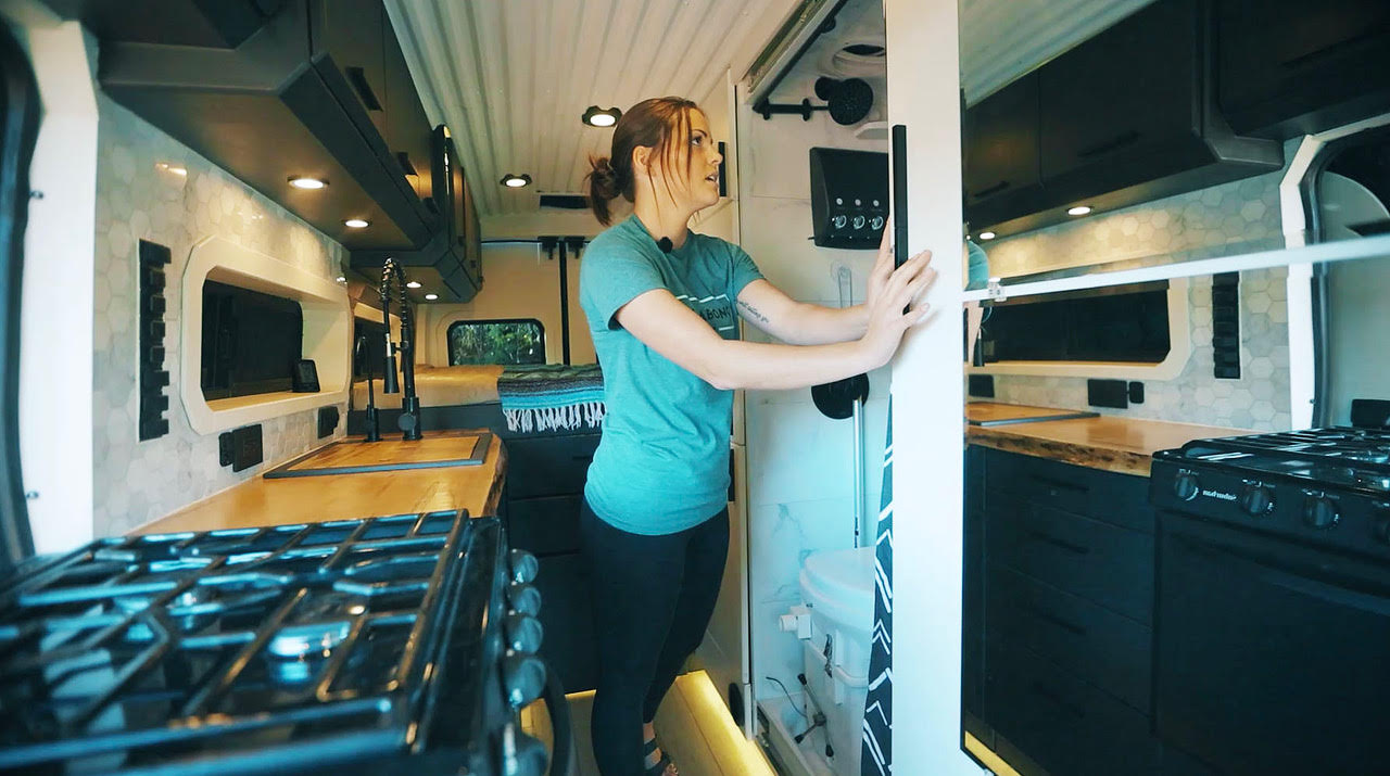 Ford Transit Van Conversion with Two Sliding Doors, Shower & Toilet