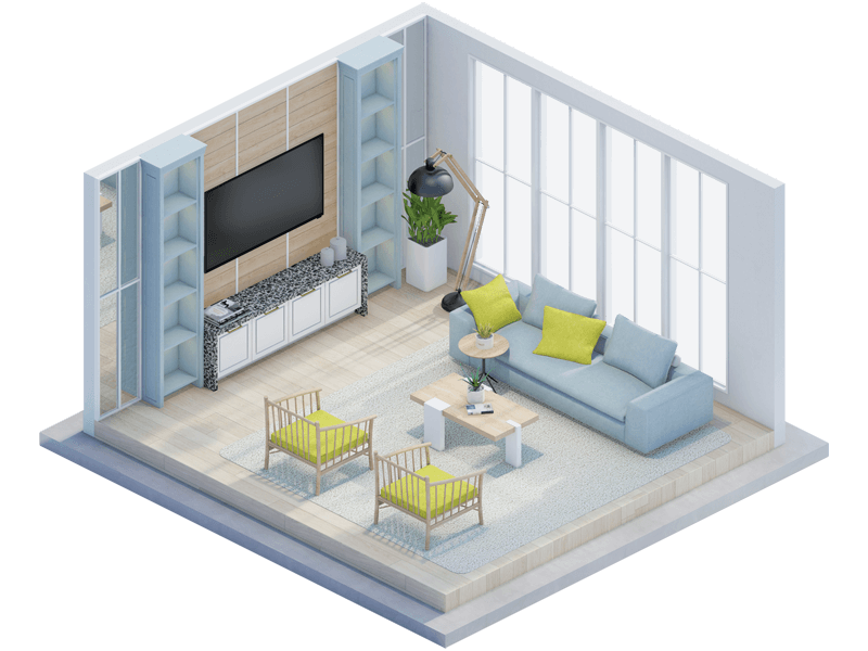 Dayton Beach Living Room TinyRooms