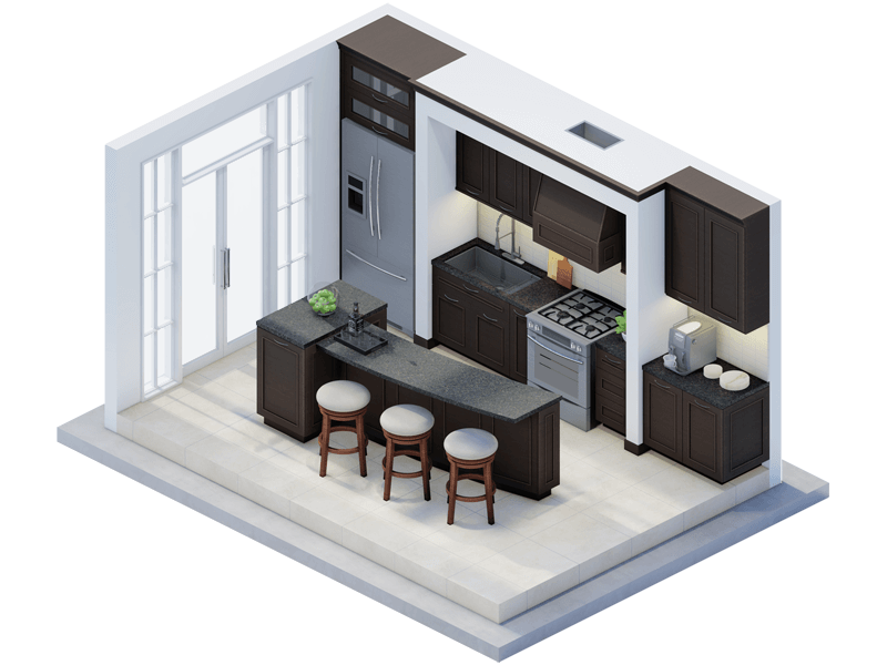 Alexander Traditional Kitchen TinyRooms