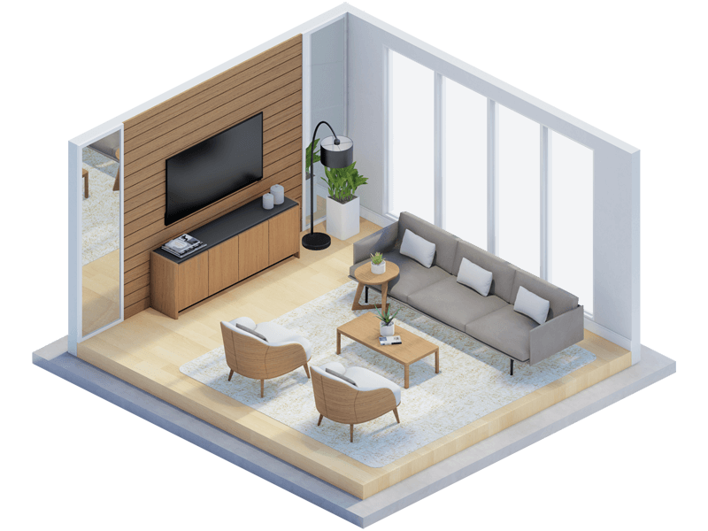 Stefan Scandinavian Living Room TinyRooms