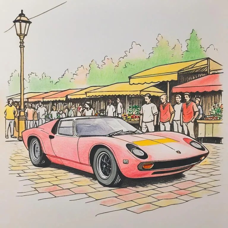 Miura in the plaza Coloring Page Free Printables Tiny