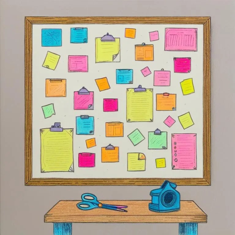 Bulletin board and desk Coloring Page Free Printables Tiny Sketcher