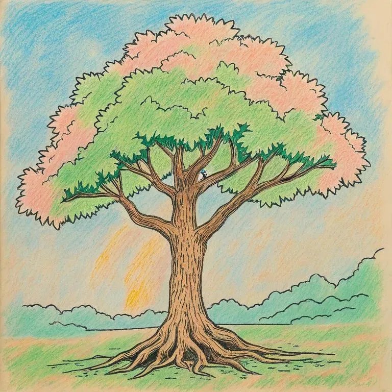 Majestic kapok tree Coloring Page Free Printables Tiny Sketcher