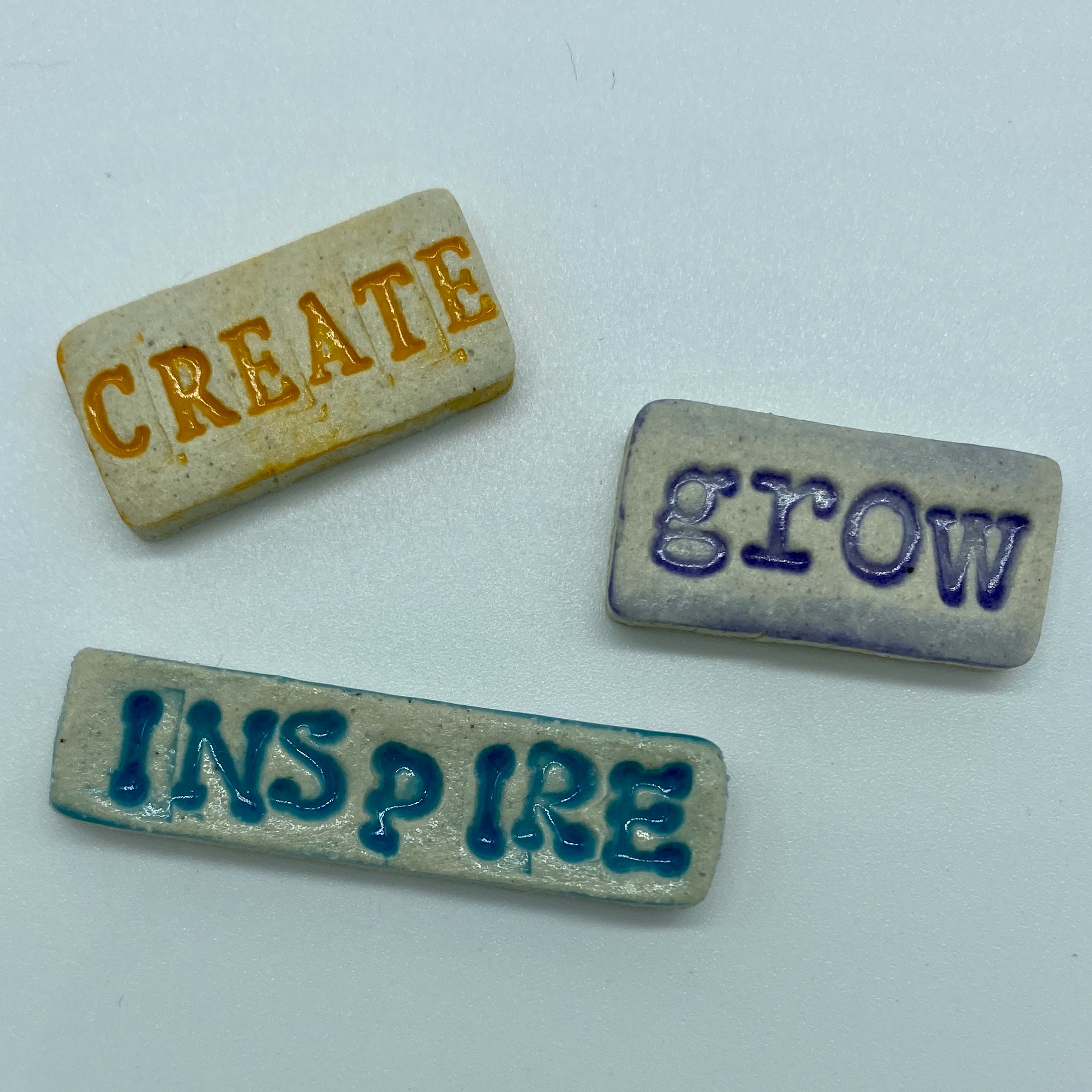 Word Tiles Create Grow & Inspire Tiny Tile Mosaics