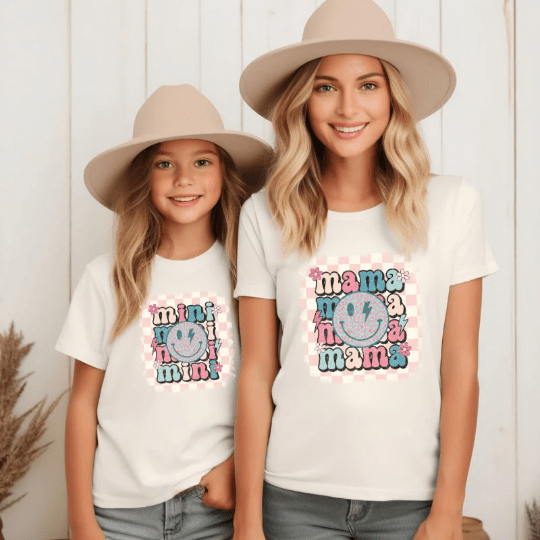 Mommy & Me Matching Tees Mama Mini Emoji Tiny Tots Kids