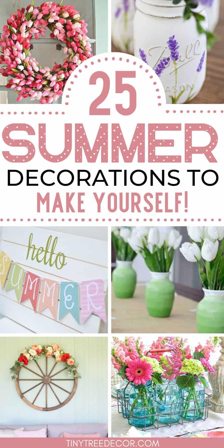 25+ DIY Summer Decor Projects Tiny Tree Decor