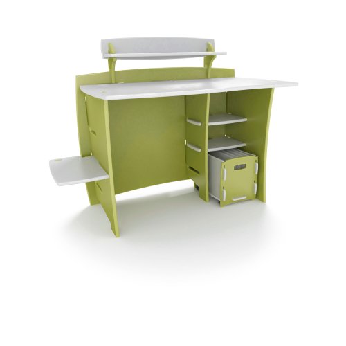 Legare Kids Travel Desk With Folding Legs Legare 43Inch Kids’ Desk with File Cart, Green and White wasghuvu1
