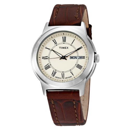 Cheap Timex Men’s T2E581 Elevated Classics Dress Brown Leather Strap