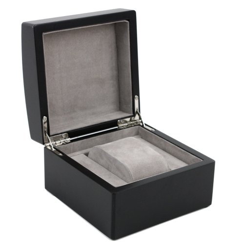 Special Discount Single Watch Box 1 Extra Large Watch Wood Black Finish