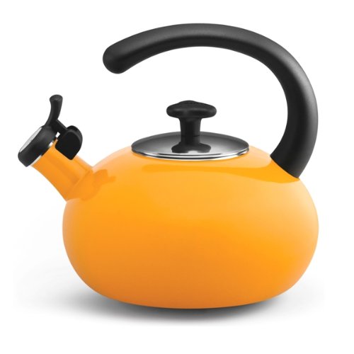 Discount Rachael Ray Teakettles 2Quart Porcelain Curve Kettle, Yellow Kitchen