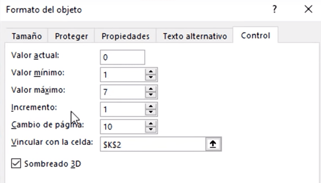 Barra de desplazamiento con Formato condicional (Controles Activex