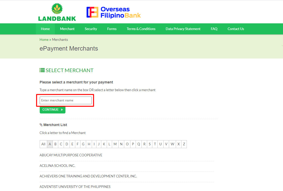 Help and Support New Payment Option! Landbank Online Banking