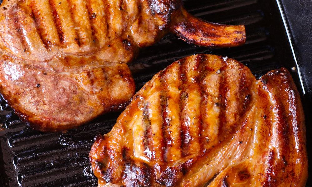 Sale > pork steaks on gas grill > in stock