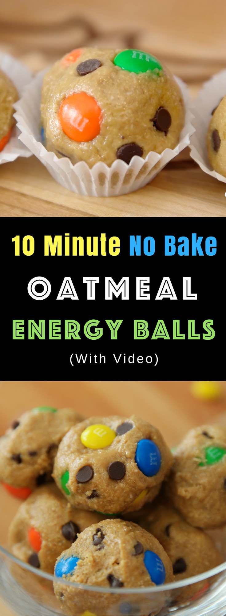 10 Minute NoBake Monster Oatmeal Energy Balls Recipe (with Video