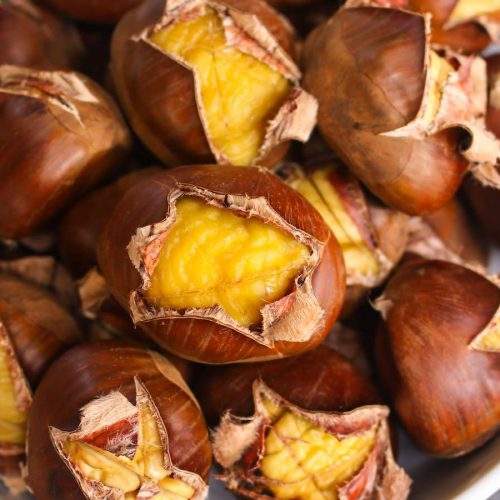 Roasted Chestnuts {How to Roast and Peel Chestnuts Easily + Video