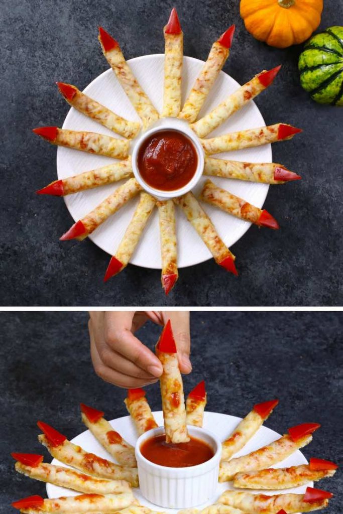 Witch Pizza Fingers (Halloween Recipe) TipBuzz
