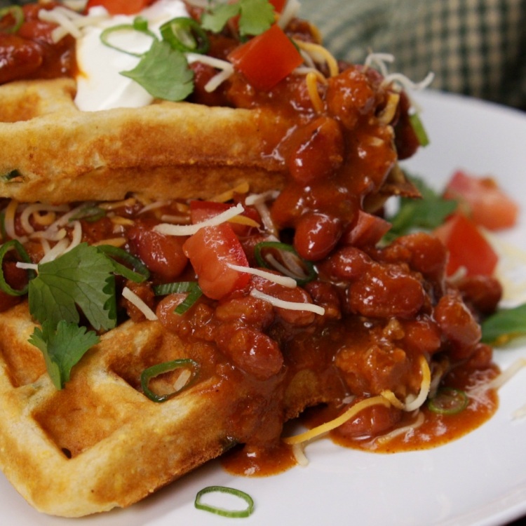 Cornbread Waffles With Chili Recipe & Video TipHero