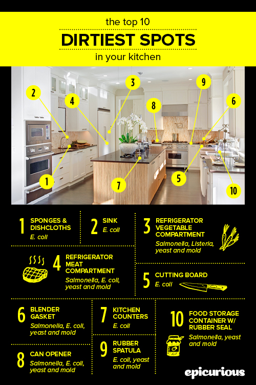 Beware the 10 Dirtiest Spots in Your Kitchen