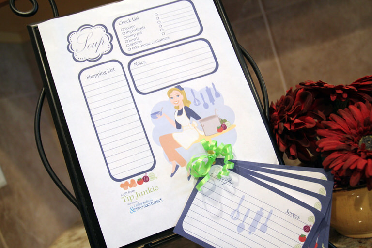 Fall Soup Party, Recipe Cards, and Shopping List {printable} Tip Junkie