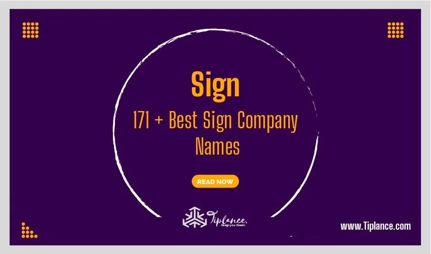 Best Sign Company Names Tiplance