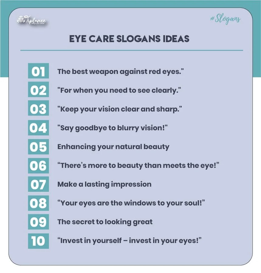 125+ Eye Care Slogans Example & Sample Tiplance