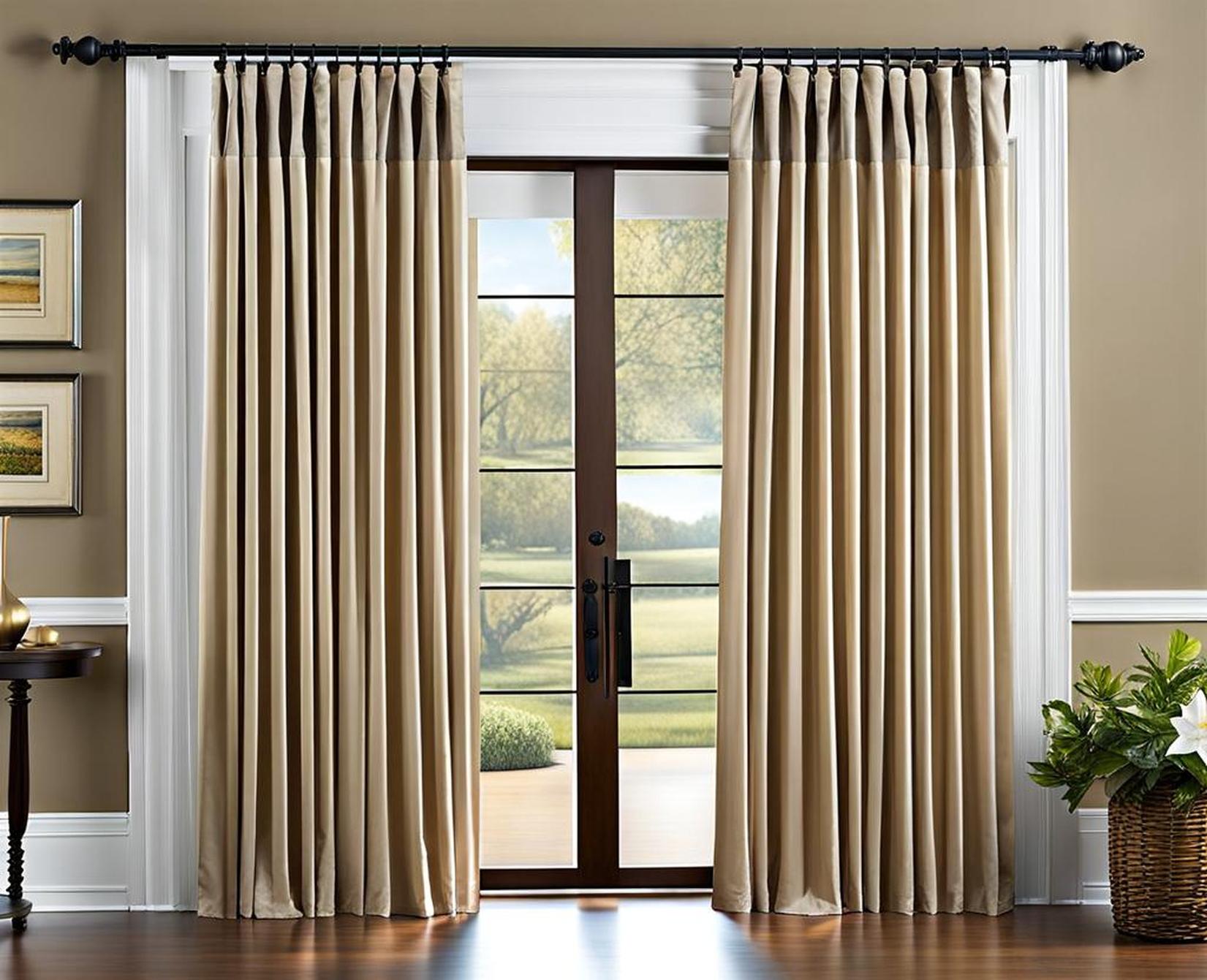 Effortlessly Enhance French Doors with Adjustable Curtain Rods
