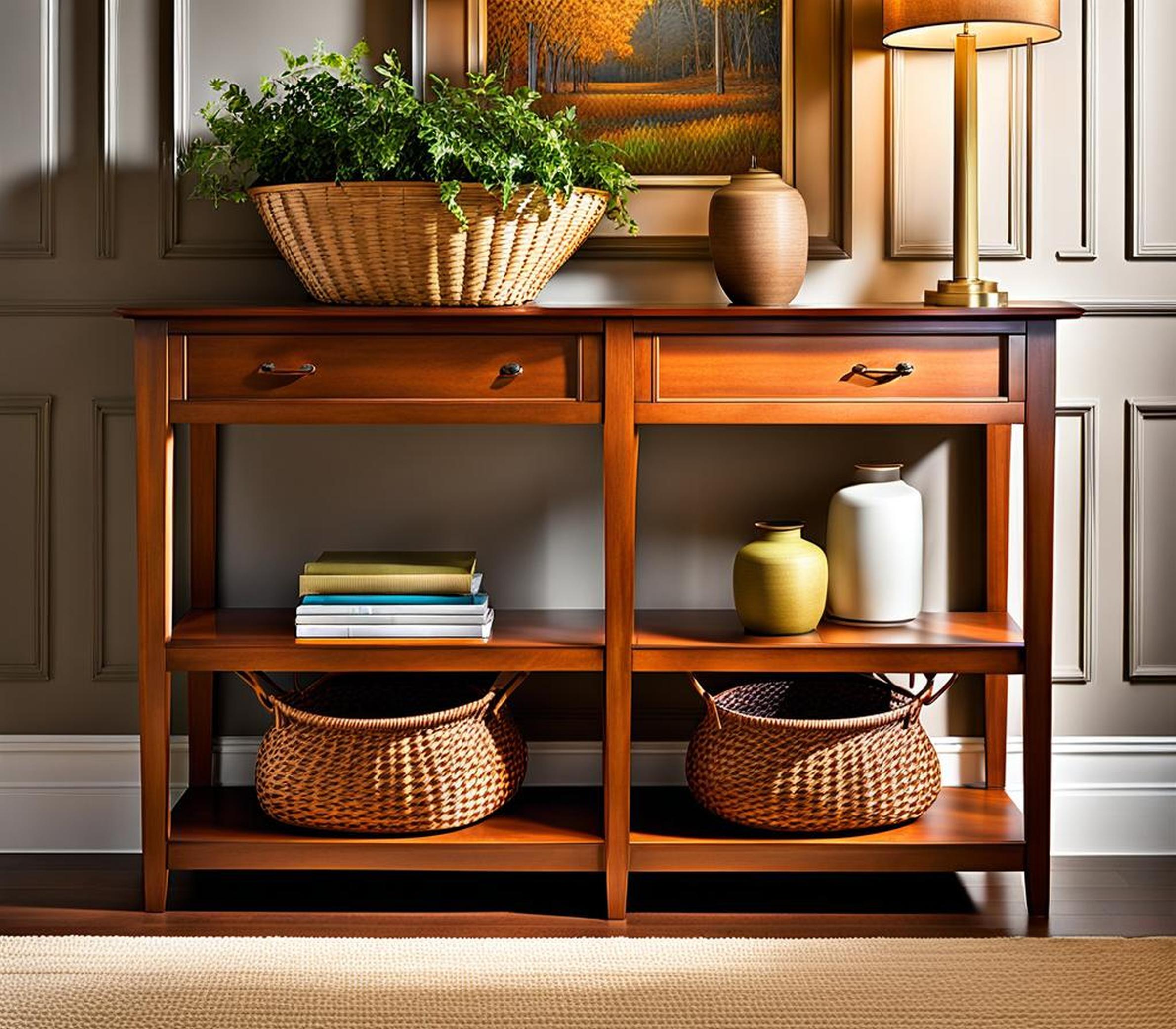 The Revelatory Power of Console Table Baskets