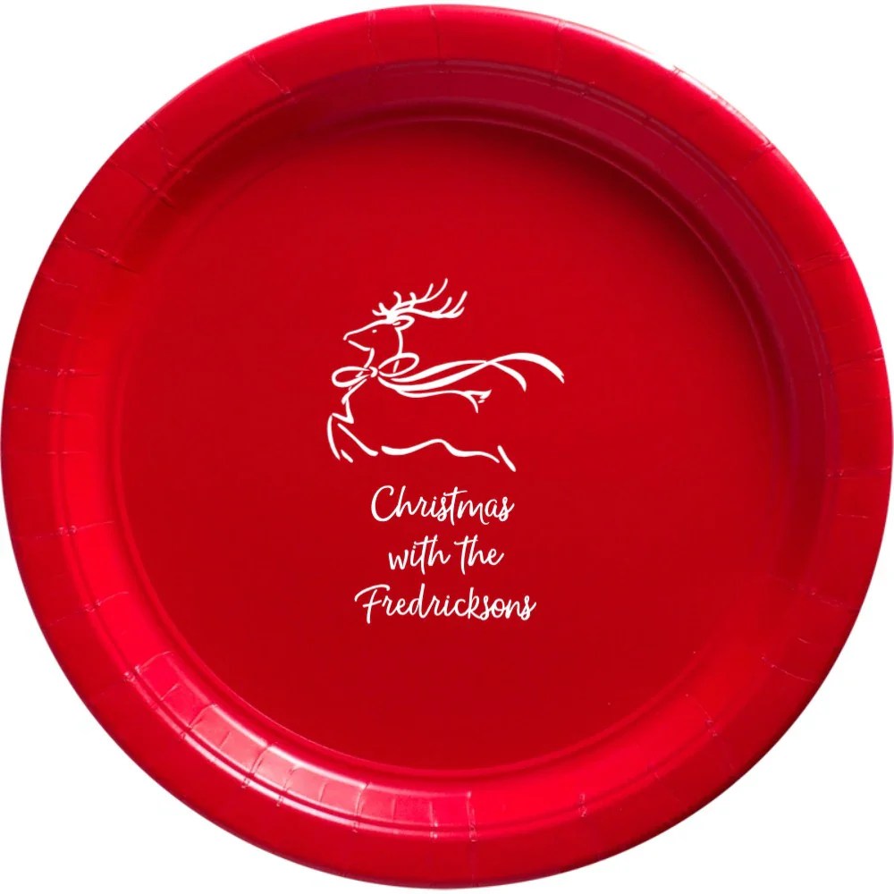 Personalized Paper Christmas Dinner & Cookie Plates
