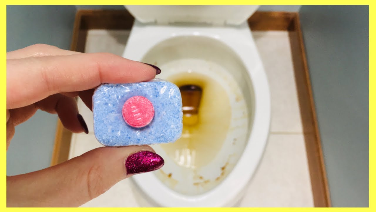 Dishwasher tablets can be used in toilet tank