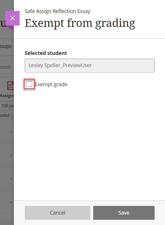 Blackboard Ultra Exempt a Grade Teaching Innovation and Pedagogical