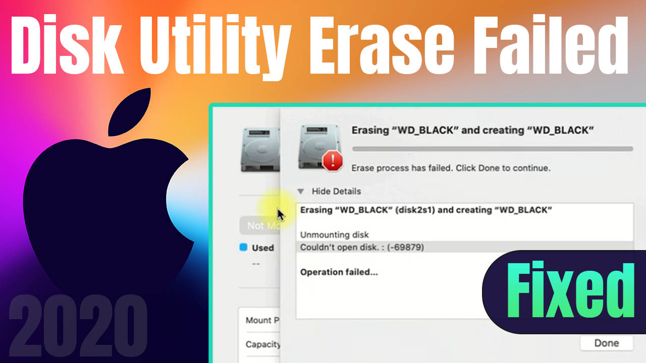 How to Fix "Erase Process Has Failed" on Mac Disk Utility Tutorial